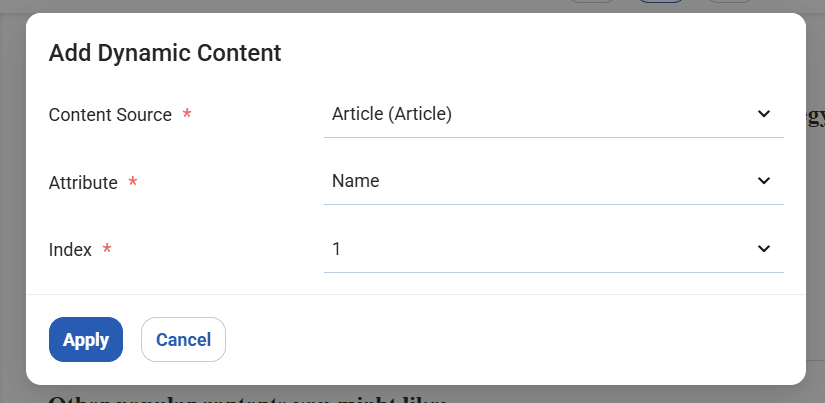 Dynamic Title Attributes Modal