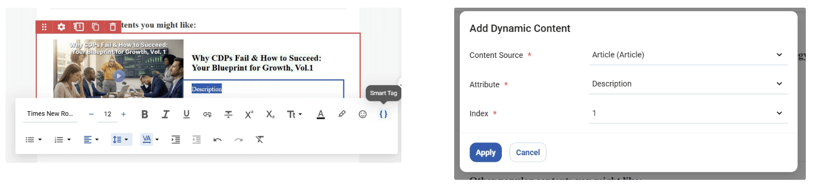 Dynamic Description Configuration