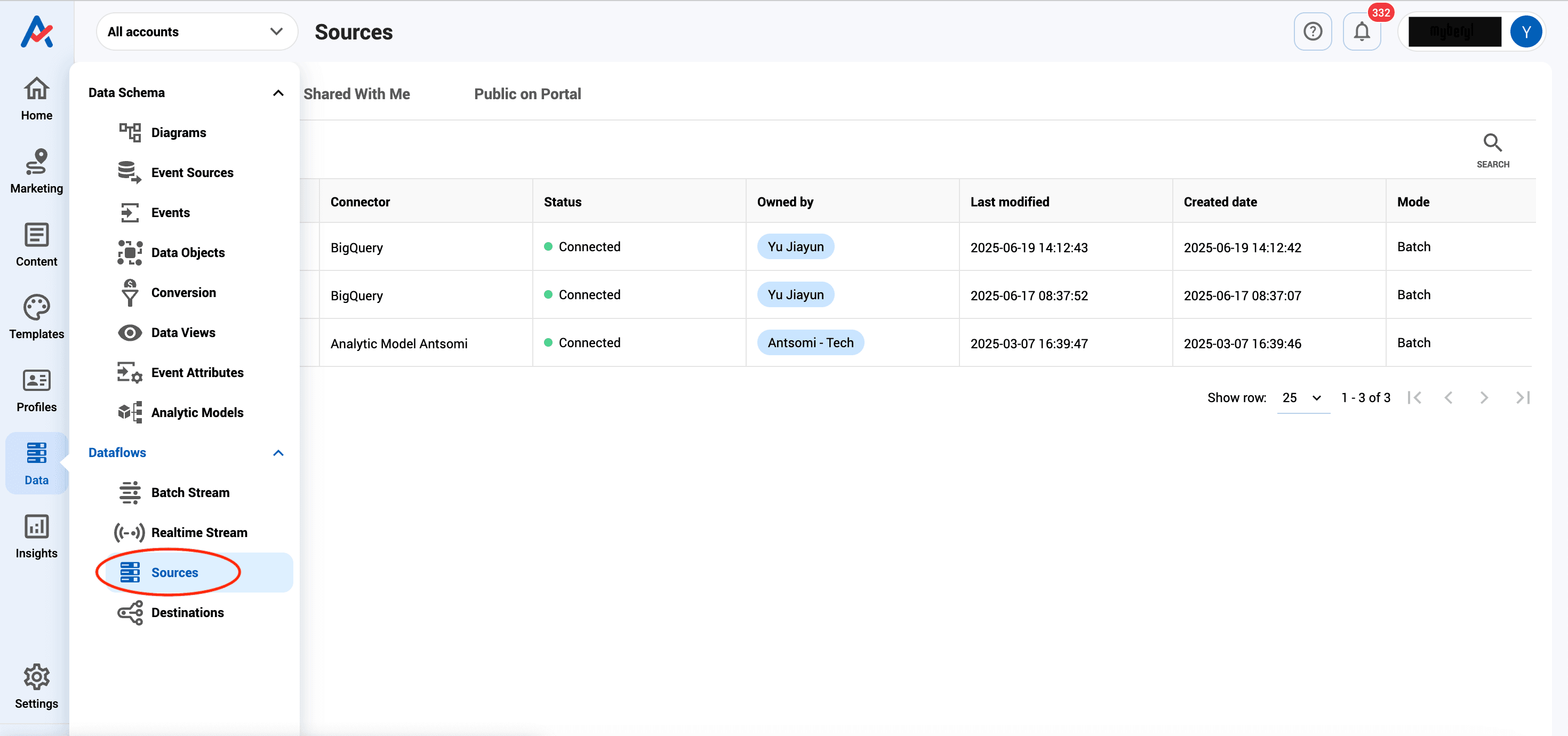 Navigate to Data Sources